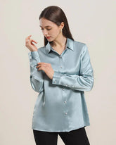 Classic Grey Silk Shirt